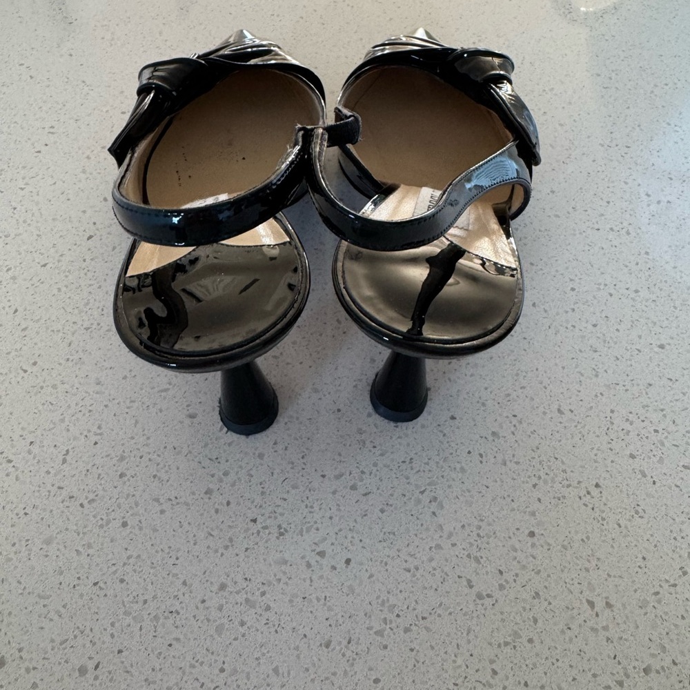 Jimmy Choo Black Patent Elinor Slingback Heels - Picture 5 of 6